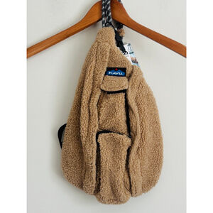 Anthropologie KAVU Fleece Rope Sling Bag Water Repellent Packable Travel